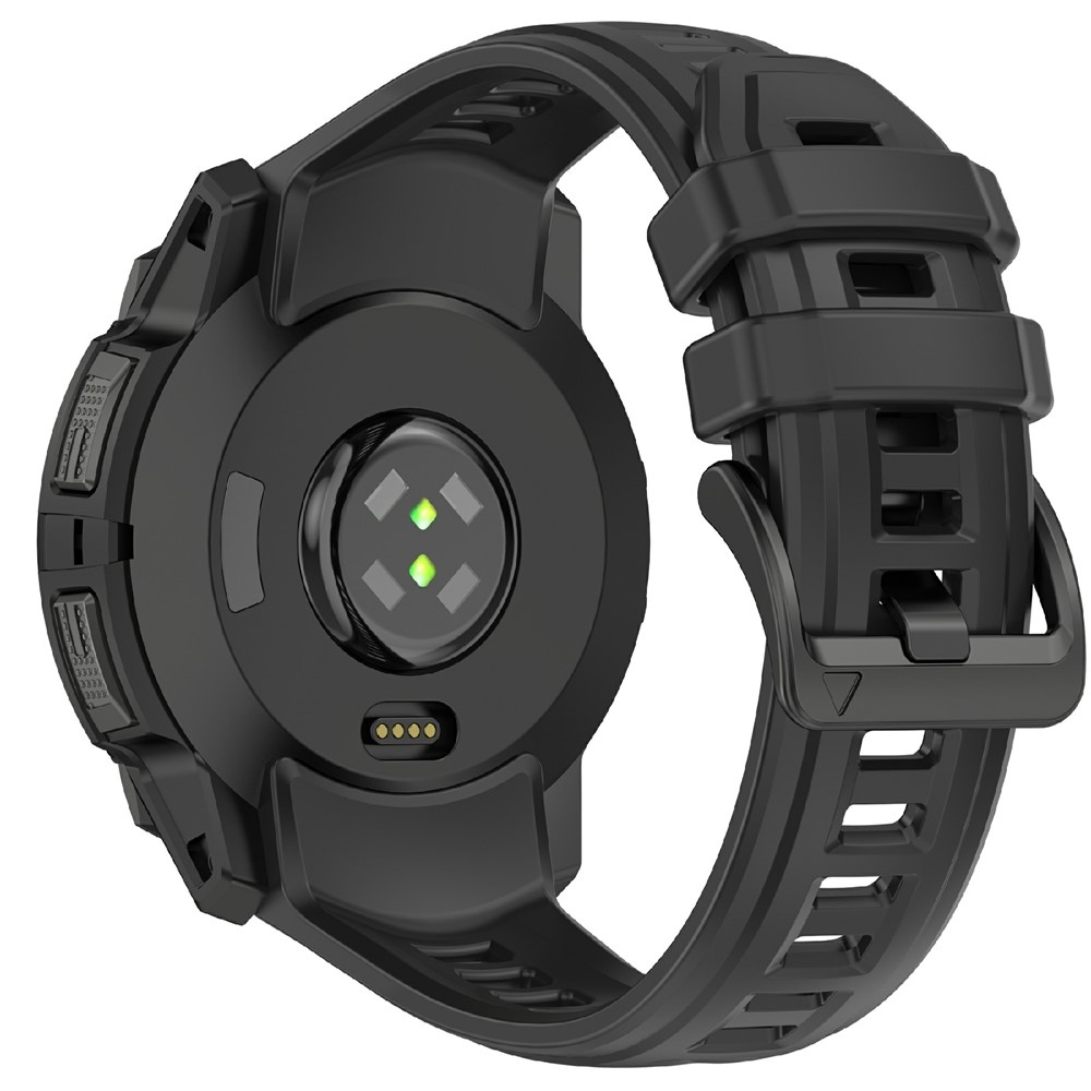 Groove silikonový řemínek na Garmin Instinct 3 45mm/3 Solar 45mm  - černý