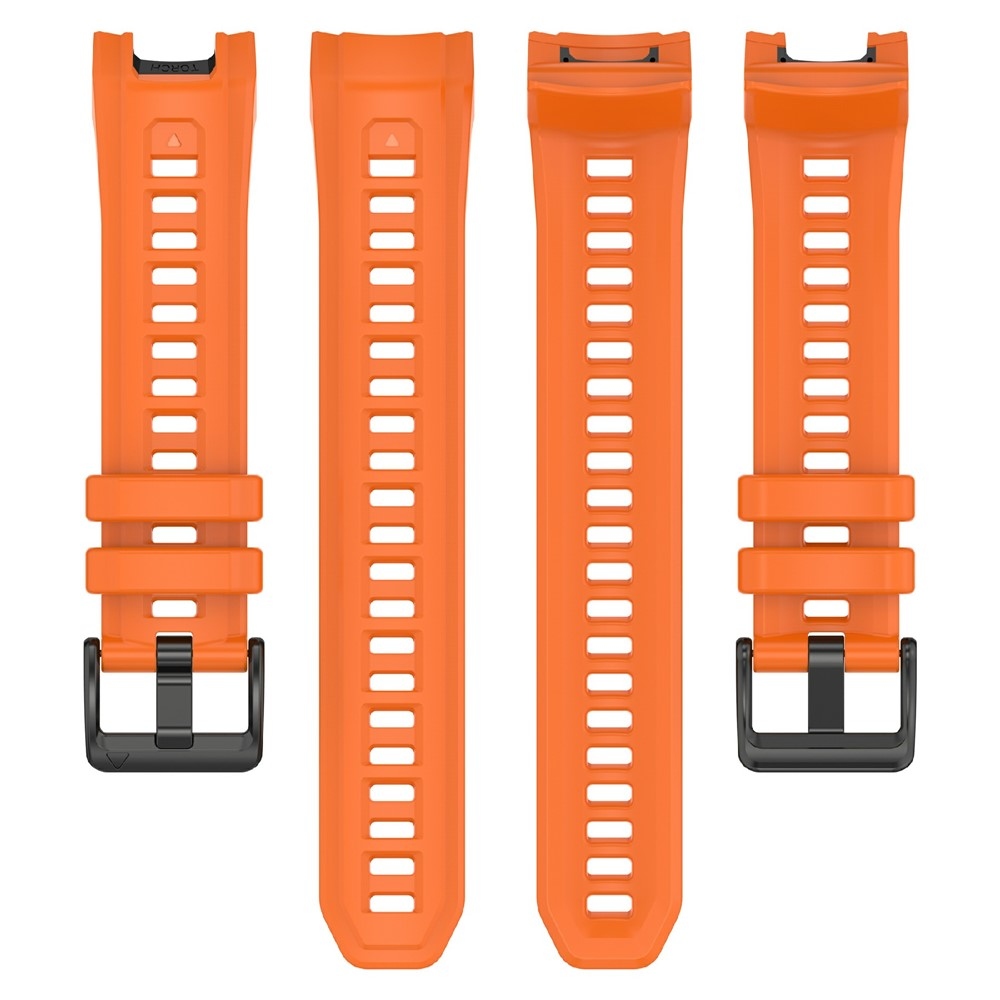 Groove silikonový řemínek na Garmin Instinct 3 45mm/3 Solar 45mm  - oranžový