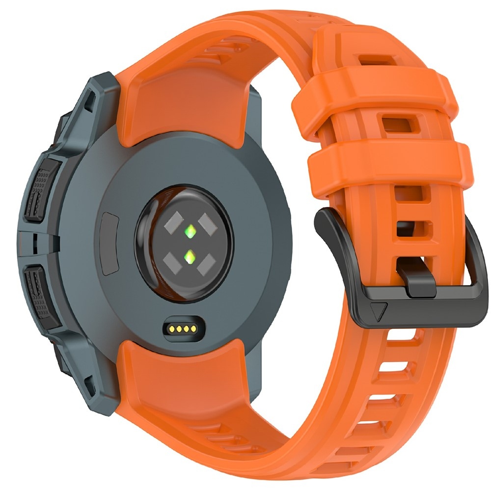 Groove silikonový řemínek na Garmin Instinct 3 45mm/3 Solar 45mm  - oranžový