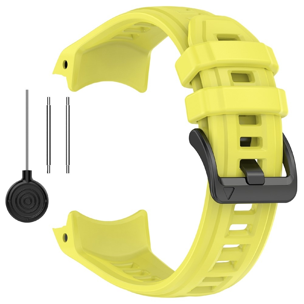 Groove silikonový řemínek na Garmin Instinct 3 45mm/3 Solar 45mm  - žlutozelený