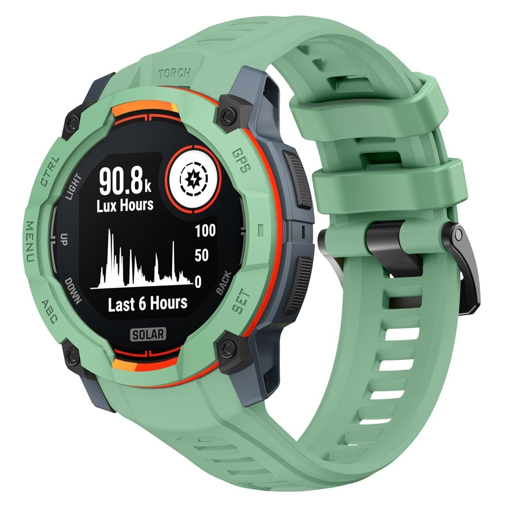 Groove silikonový řemínek na Garmin Instinct 3 50mm/3 Solar 50mm  - zelený