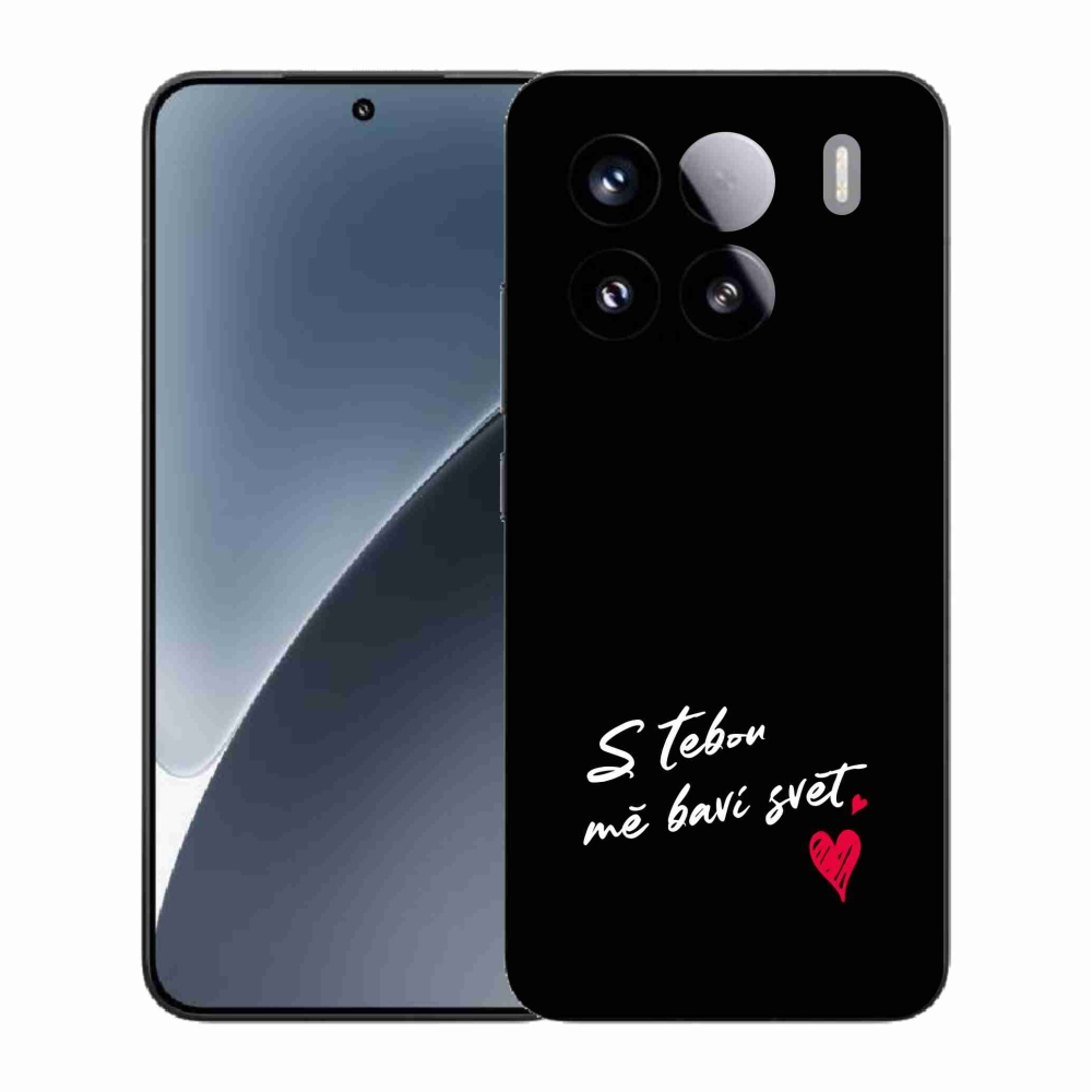 Gelový kryt mmCase na Xiaomi 15 - zamilovaný text 1 černé pozadí