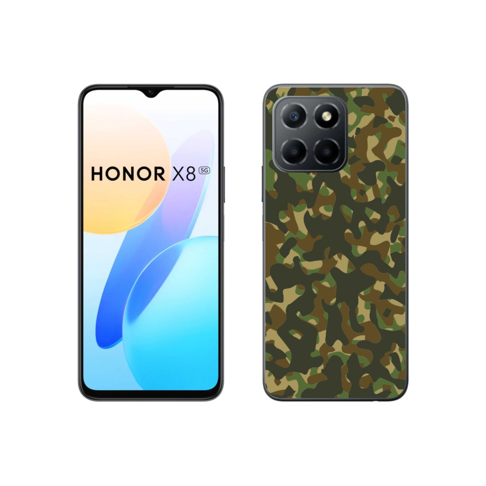 Gelový kryt mmCase na Honor X8 5G/70 Lite 5G - maskáčový vzor 1
