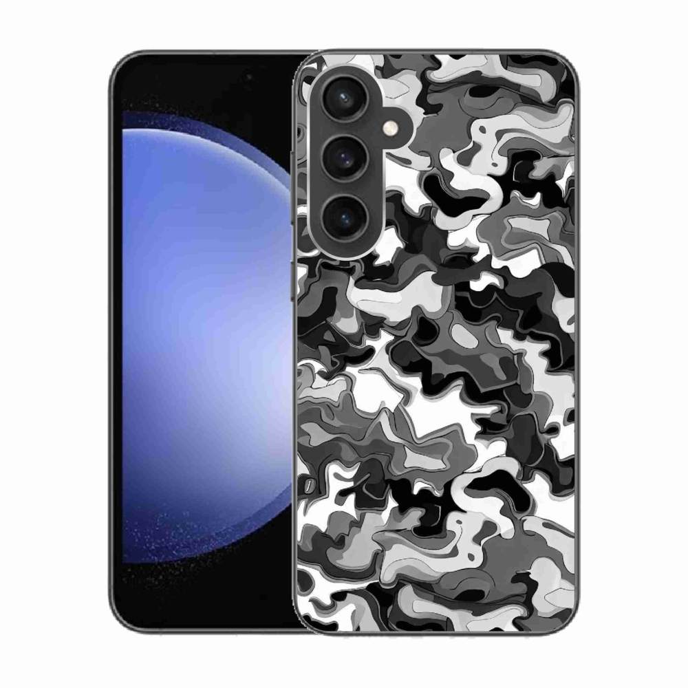 Gelový kryt mmCase na Samsung Galaxy S23 FE - maskáčový vzor 3