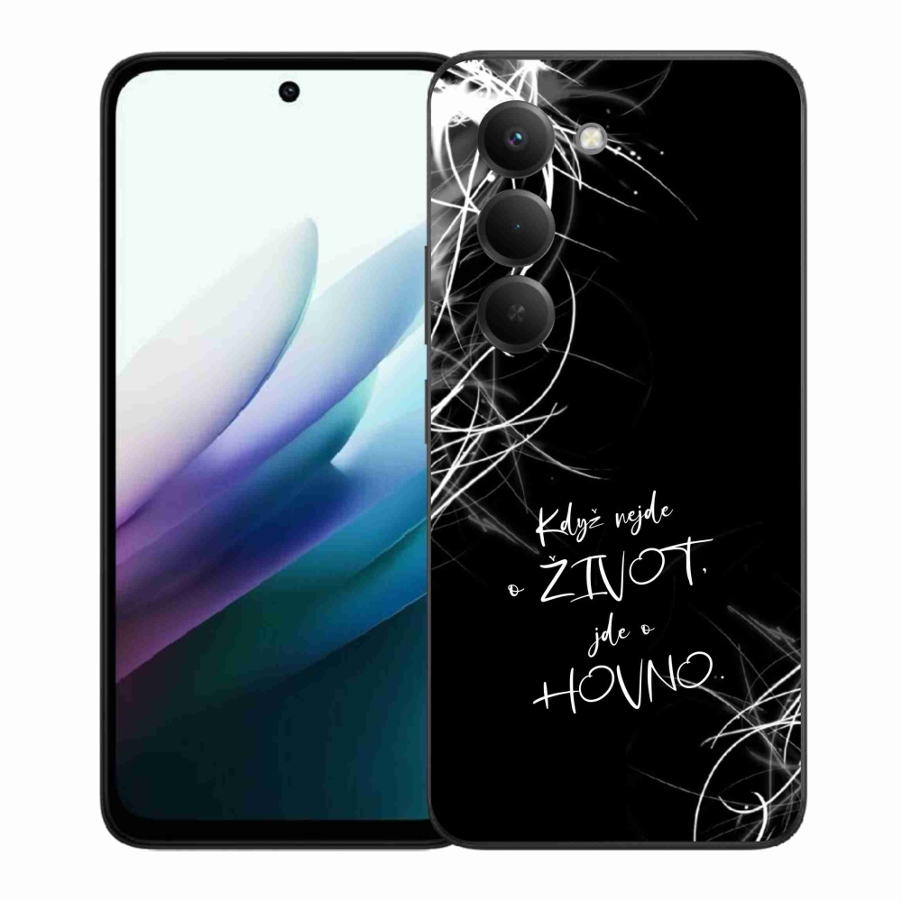 Gelový kryt mmCase na Xiaomi Redmi 15 4G/5G (171mm) - vtipný text 16 černé pozadí