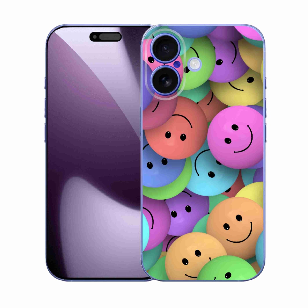 Gelový kryt mmCase na iPhone 17 - barevní smajlíci