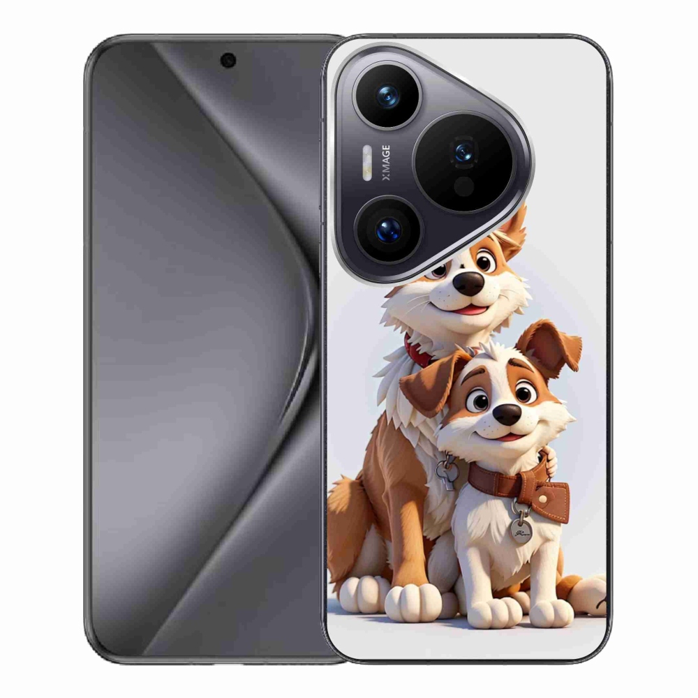 Gelový kryt mmCase na Huawei Pura 70 Pro - kreslení psi