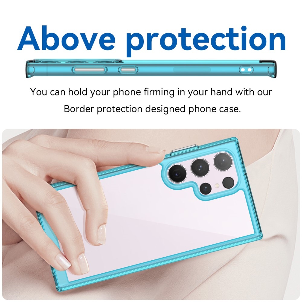 Gelový obal s pevnými zády na Samsung Galaxy S24 Ultra - světlemodrý