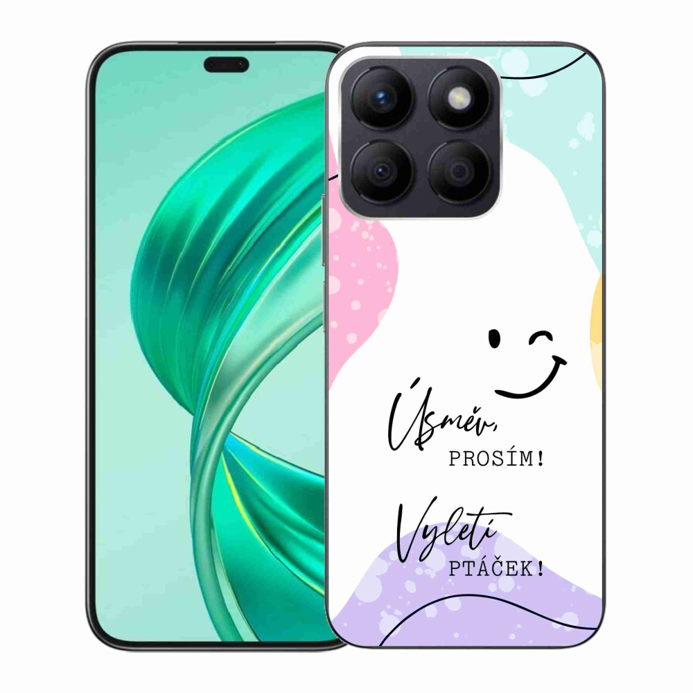 Gelový kryt mmCase na Honor X8b - vtipný text 4 bílé pozadí