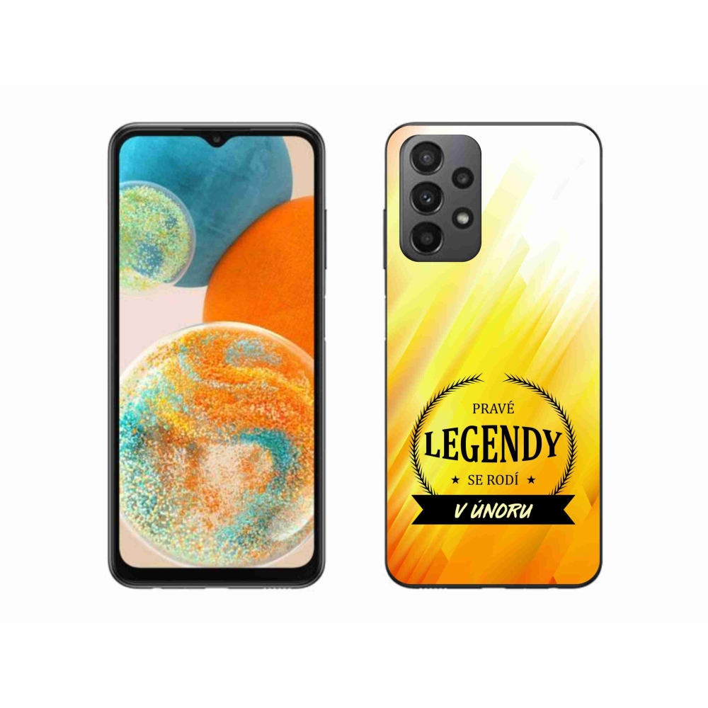 Gelový kryt mmCase na Samsung Galaxy A23 4G/5G - legendy v únoru žluté pozadí