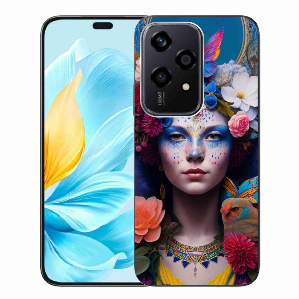 Gelový kryt mmCase na Honor 200 Lite 5G - žena s květinami