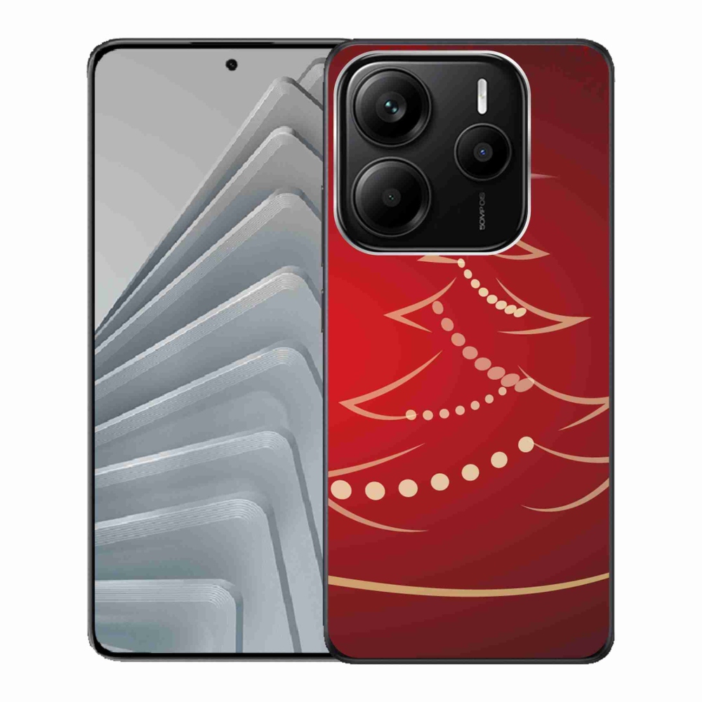 Gelový kryt mmCase na Xiaomi Redmi Note 14 5G - kreslený vánoční stromek