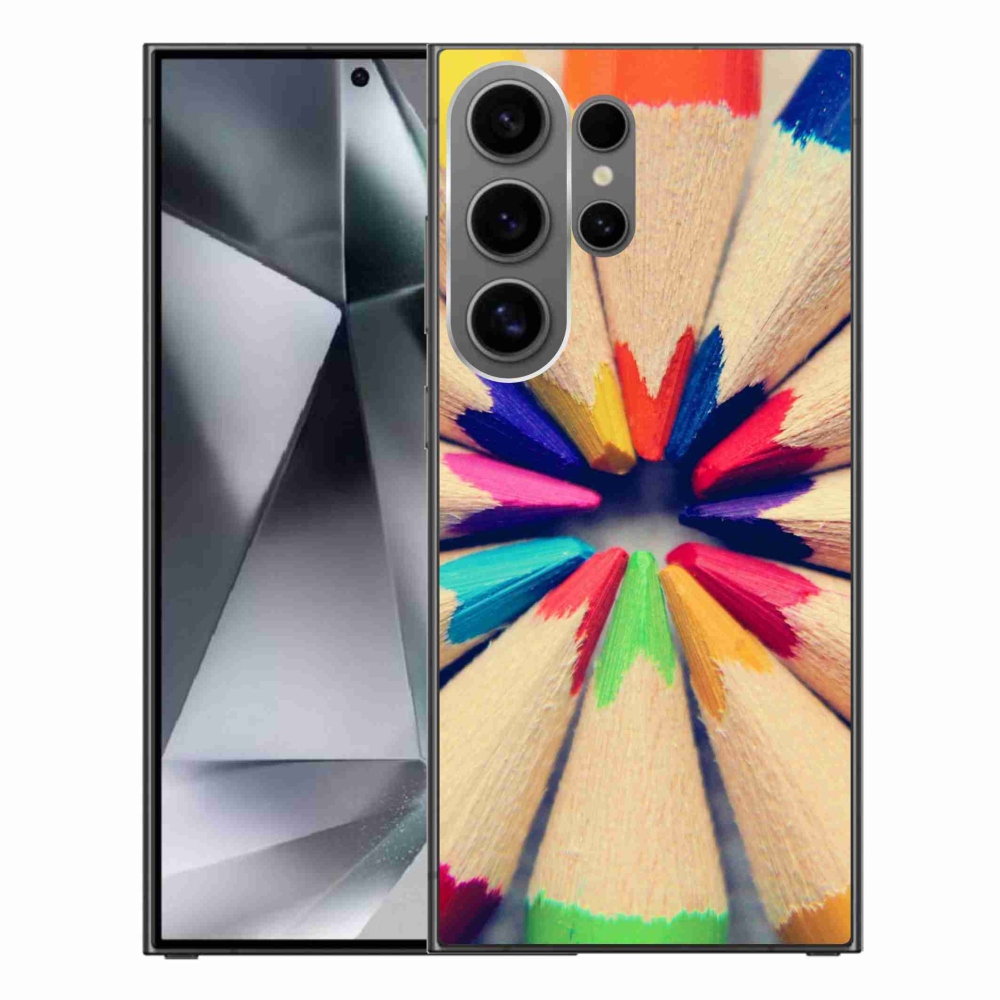 Gelový kryt mmCase na Samsung Galaxy S24 Ultra - pastelky 