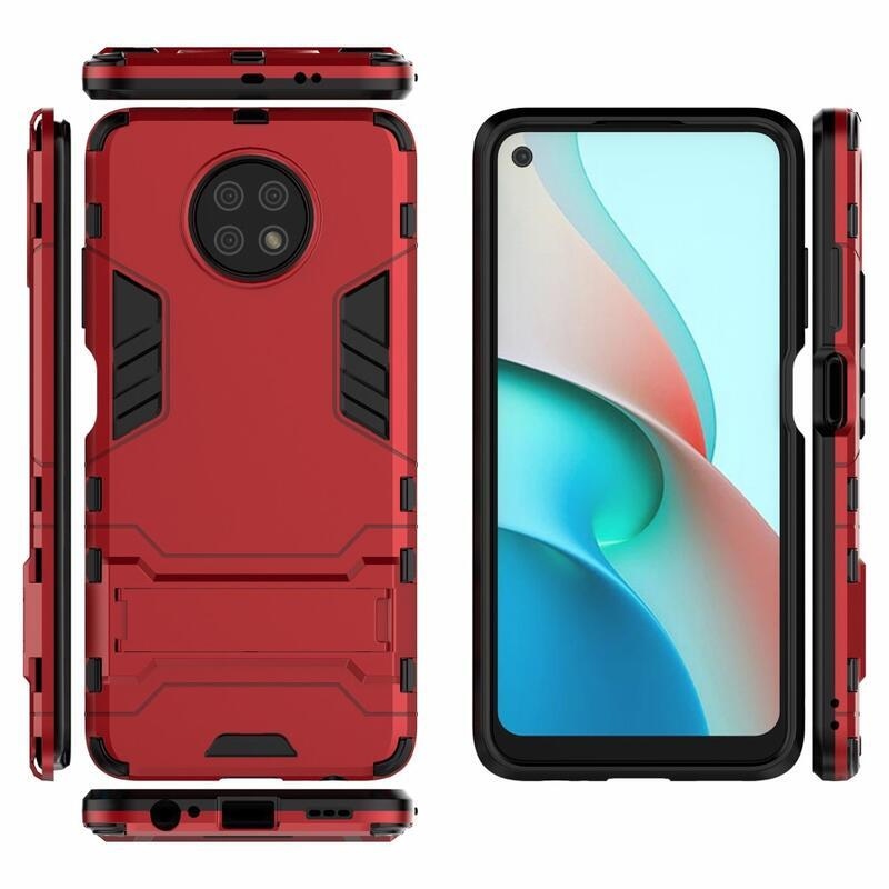 Guard hybridní odolný kryt pro mobil Xiaomi Redmi Note 9T 5G - červený