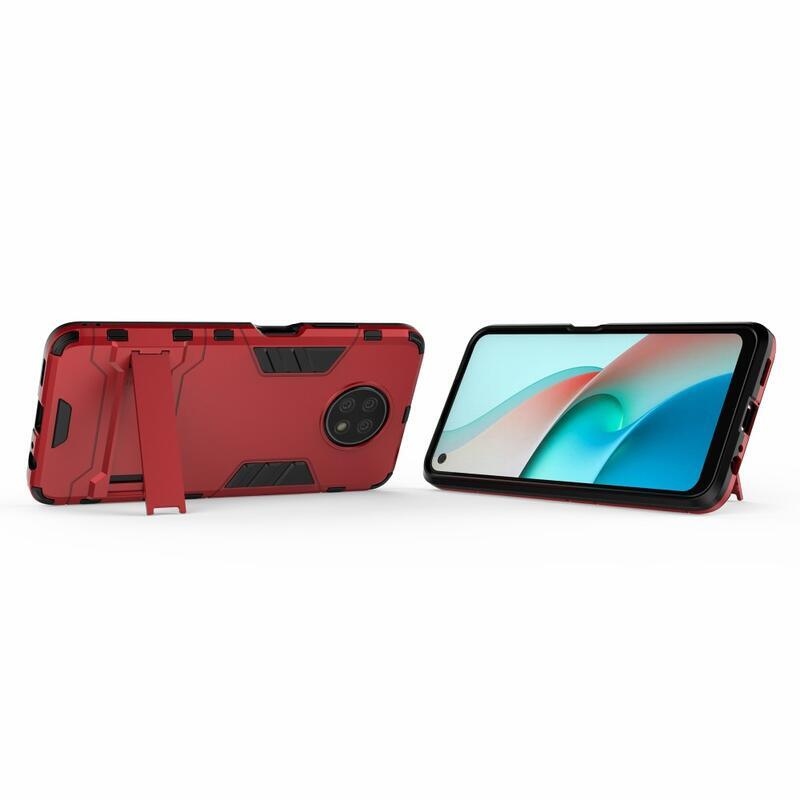 Guard hybridní odolný kryt pro mobil Xiaomi Redmi Note 9T 5G - červený