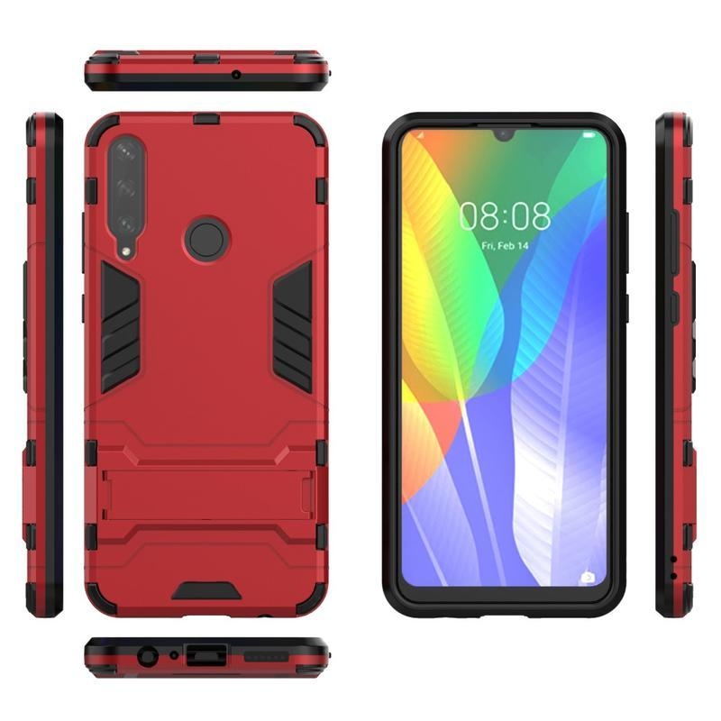 Guard odolný hybridní kryt na mobil Huawei Y6p - červený
