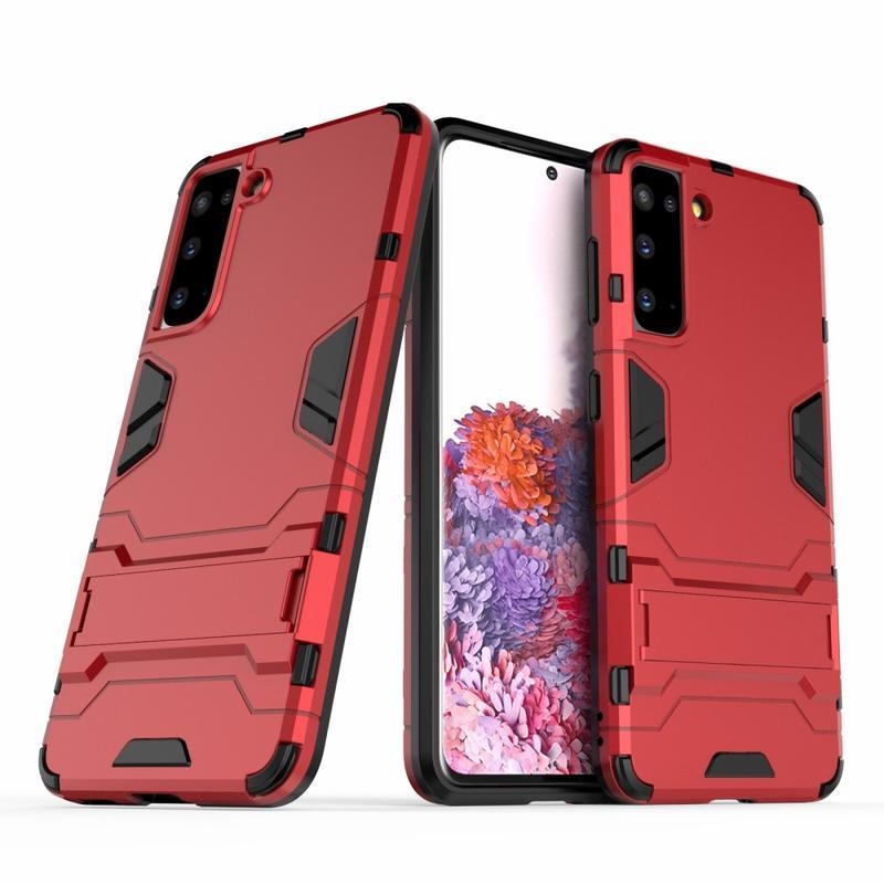 Guard odolný hybridní kryt na mobil Samsung Galaxy S21 - červený