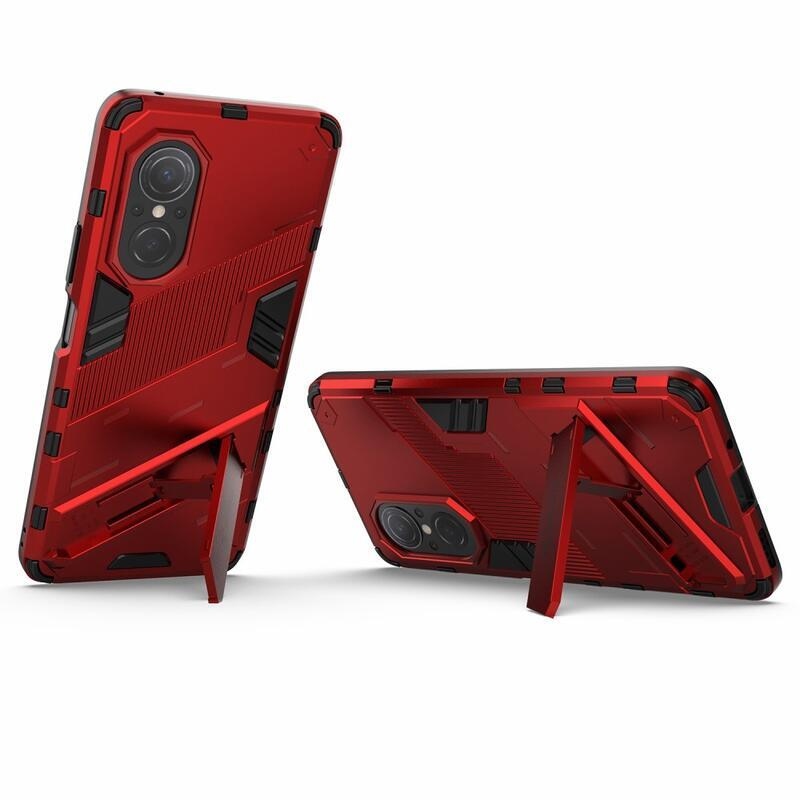 Guard odolný hybridní kryt s výklopným stojánkem na mobil Huawei Nova 9 SE - červený
