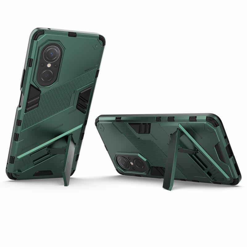 Guard odolný hybridní kryt s výklopným stojánkem na mobil Huawei Nova 9 SE - zelený