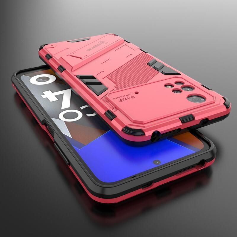 Guard odolný hybridní kryt s výklopným stojánkem na mobil Xiaomi Poco M4 Pro 4G - rose
