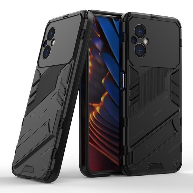 Guard odolný hybridní kryt s výklopným stojánkem pro mobil Xiaomi Poco M5 - černý