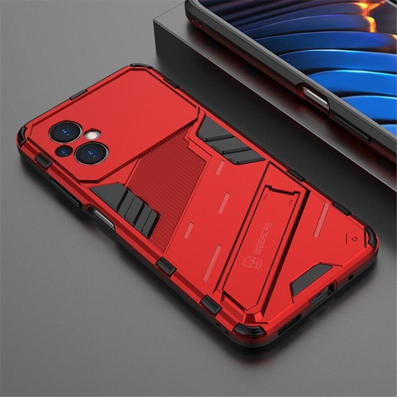 Guard odolný hybridní kryt s výklopným stojánkem pro mobil Xiaomi Poco M5 - červený