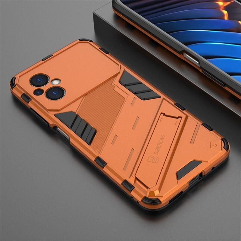 Guard odolný hybridní kryt s výklopným stojánkem pro mobil Xiaomi Poco M5 - oranžový