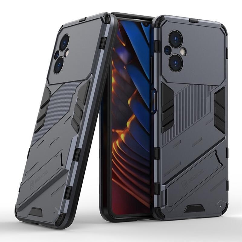 Guard odolný hybridní kryt s výklopným stojánkem pro mobil Xiaomi Poco M5 - šedý