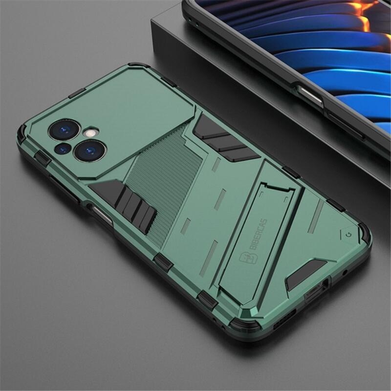 Guard odolný hybridní kryt s výklopným stojánkem pro mobil Xiaomi Poco M5 - zelený