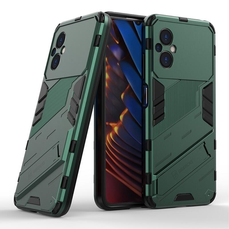 Guard odolný hybridní kryt s výklopným stojánkem pro mobil Xiaomi Poco M5 - zelený