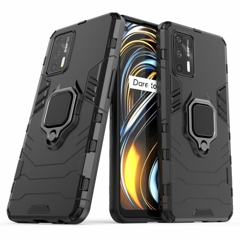 Guardy hybridní odolný kryt s úchopem na prst na mobil Realme GT 5G - černý