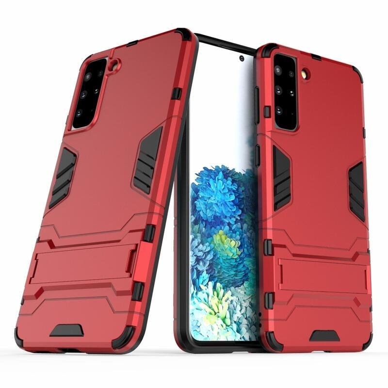 Guardy odolný hybridní kryt na mobil Samsung Galaxy S21 Plus - červený