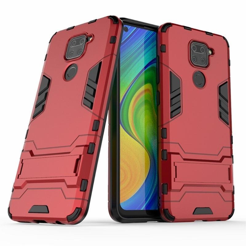 Guardy odolný hybridní kryt na mobil Xiaomi Redmi Note 9 - červený