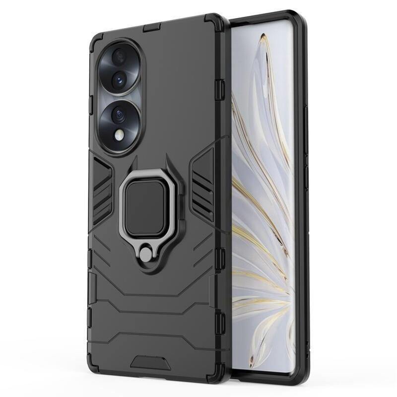 Guardy odolný hybridní kryt s úchopem na prst na mobil Honor 70 5G - černý