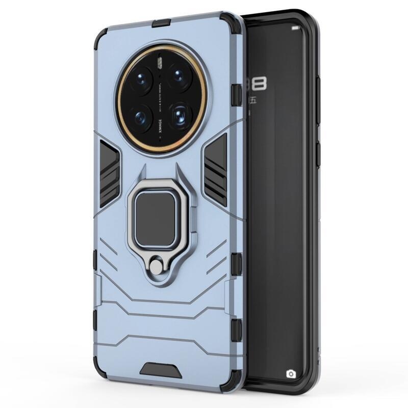 Guardy odolný hybridní kryt s úchopem na prst na mobil Huawei Mate 50 Pro - modrý