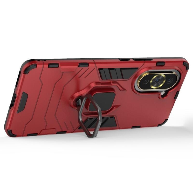 Guardy odolný hybridní kryt s úchopem na prst na mobil Huawei Nova 10 Pro - červený