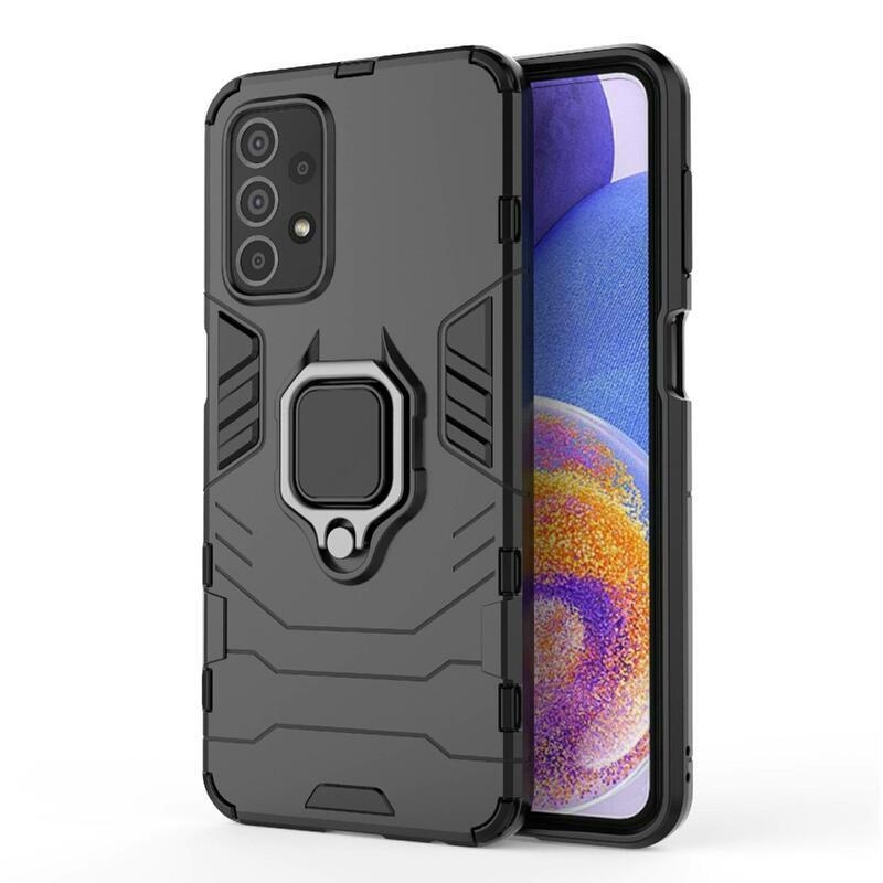 Guardy odolný hybridní kryt s úchopem na prst na mobil Samsung Galaxy A23 4G/5G - černé