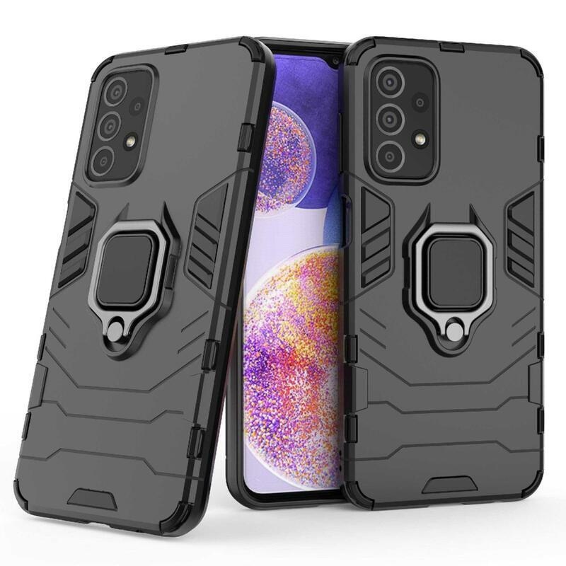 Guardy odolný hybridní kryt s úchopem na prst na mobil Samsung Galaxy A23 4G/5G - černé