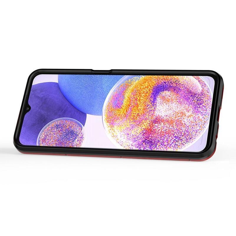 Guardy odolný hybridní kryt s úchopem na prst na mobil Samsung Galaxy A23 4G/5G - červené