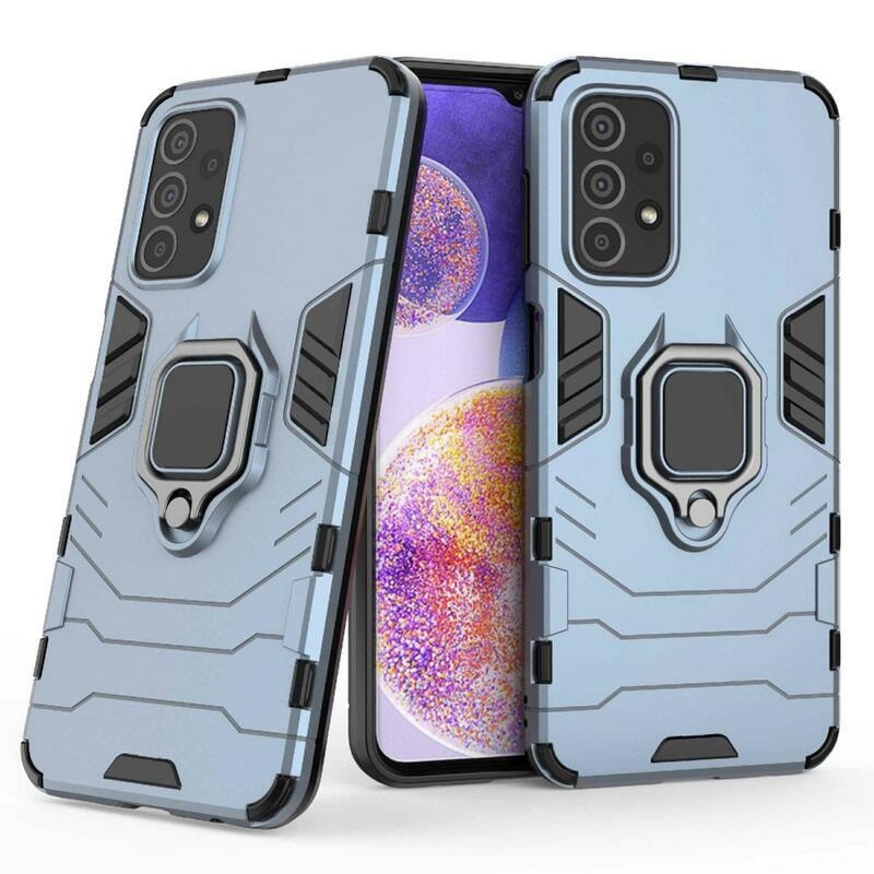 Guardy odolný hybridní kryt s úchopem na prst na mobil Samsung Galaxy A23 4G/5G - modré