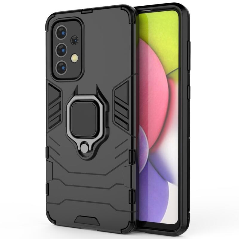 Guardy odolný hybridní kryt s úchopem na prst na mobil Samsung Galaxy A33 5G - černý