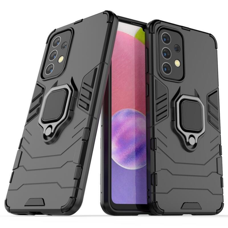 Guardy odolný hybridní kryt s úchopem na prst na mobil Samsung Galaxy A33 5G - černý