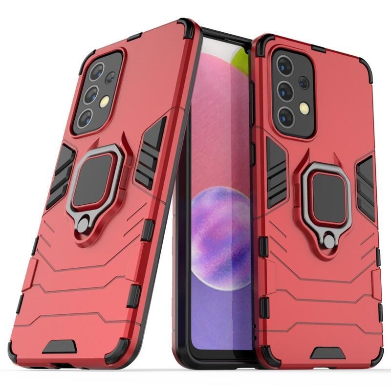 Guardy odolný hybridní kryt s úchopem na prst na mobil Samsung Galaxy A33 5G - červený