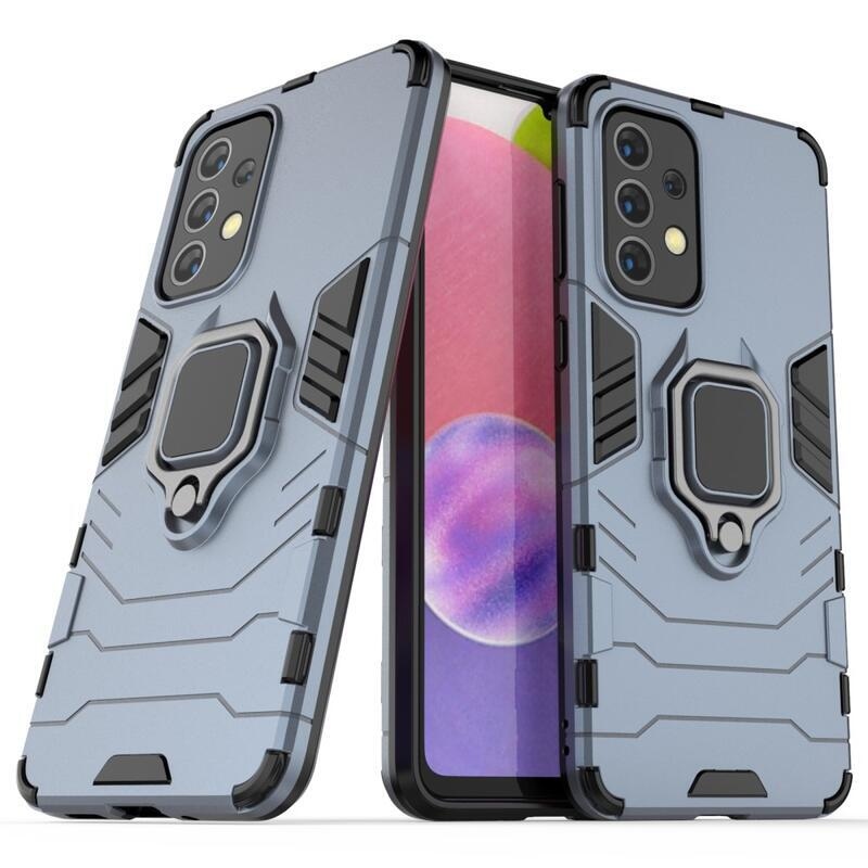 Guardy odolný hybridní kryt s úchopem na prst na mobil Samsung Galaxy A33 5G - modrý