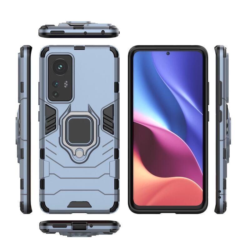 Guardy odolný hybridní kryt s úchopem na prst na mobil Xiaomi 12/12X - modrý