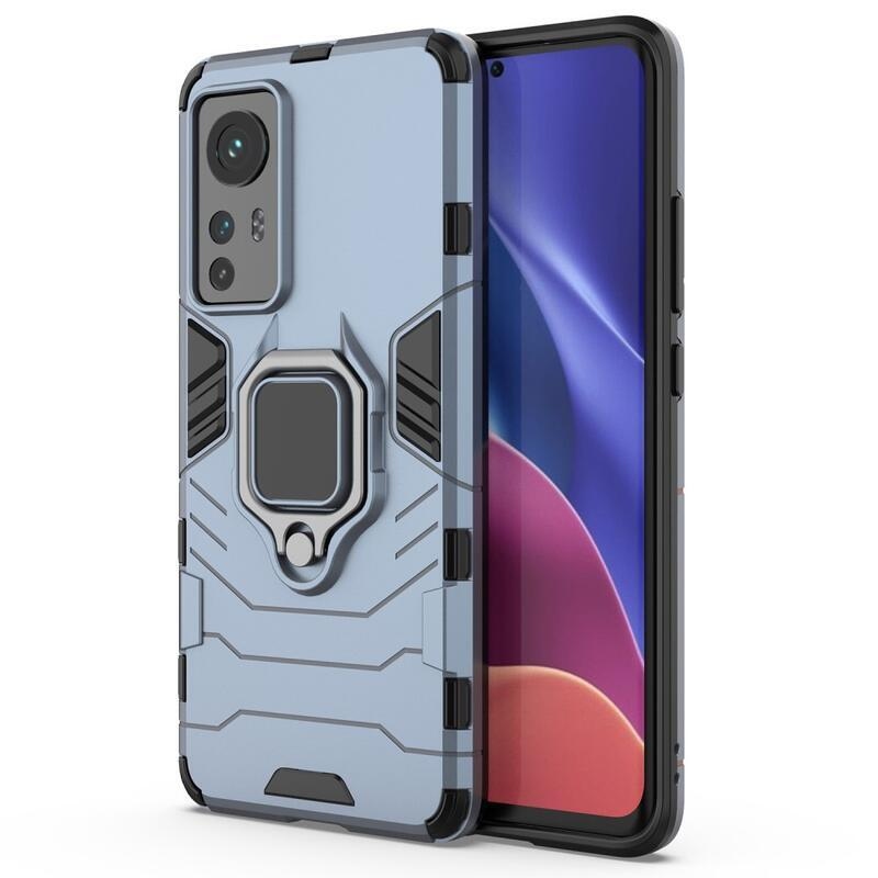 Guardy odolný hybridní kryt s úchopem na prst na mobil Xiaomi 12/12X - modrý