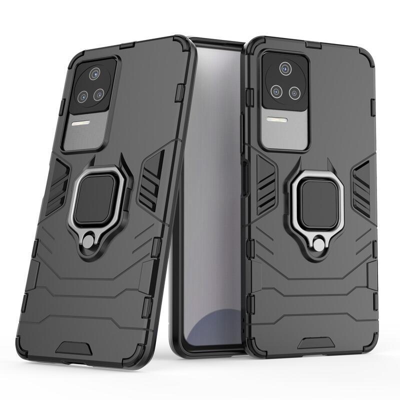 Guardy odolný hybridní kryt s úchopem na prst na mobil Xiaomi Poco F4 5G - černý