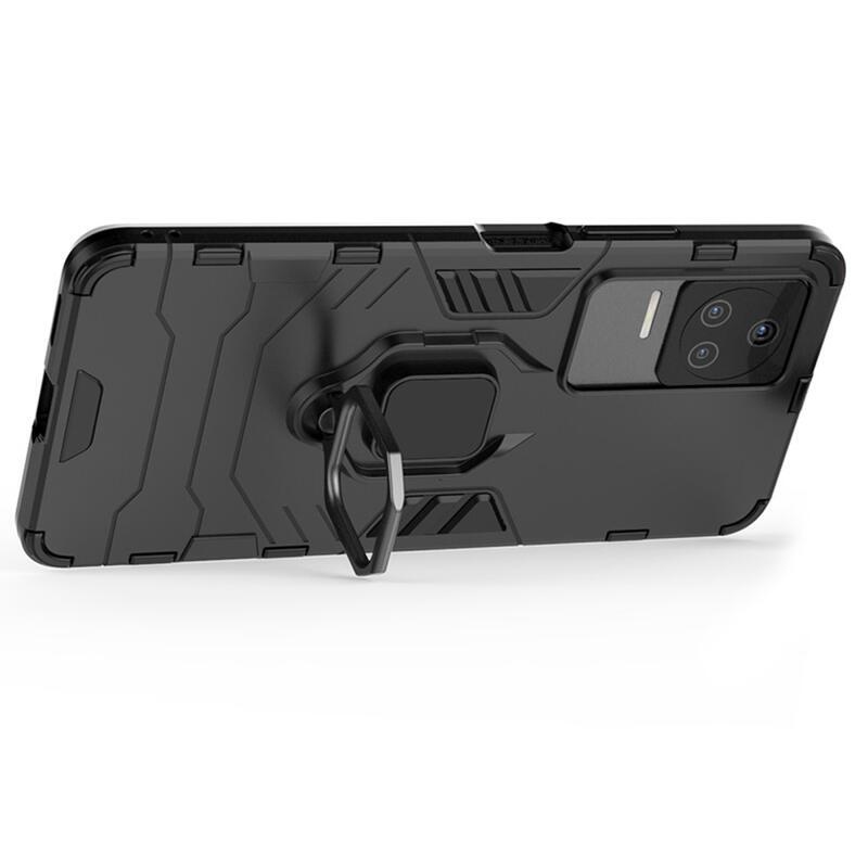 Guardy odolný hybridní kryt s úchopem na prst na mobil Xiaomi Poco F4 5G - černý