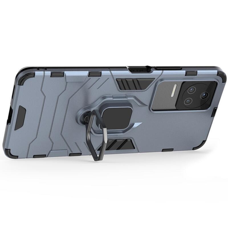 Guardy odolný hybridní kryt s úchopem na prst na mobil Xiaomi Poco F4 5G - modrý