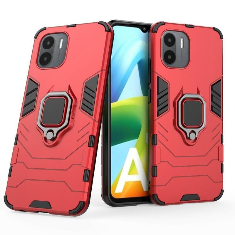 Guardy odolný hybridní kryt s úchopem na prst na mobil Xiaomi Redmi A1/Redmi A2 - červený